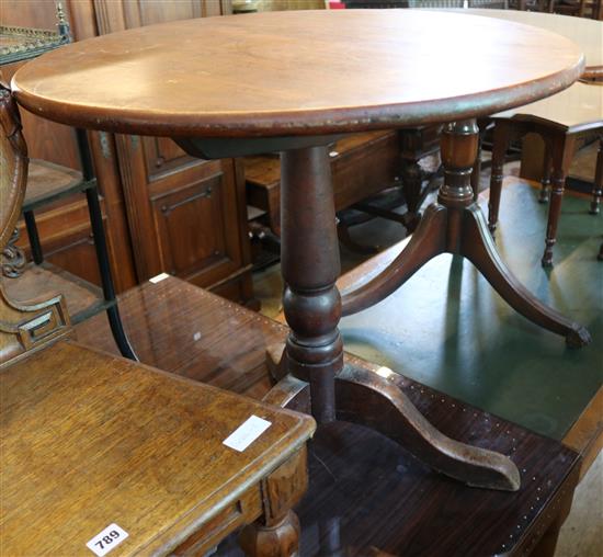 19th century circular beech tripod table